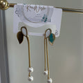 Pearl long earrings