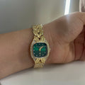 Green squal dial watch