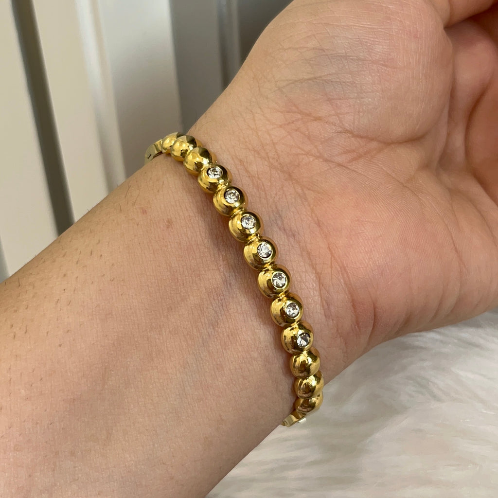 Crystal bead bracelet