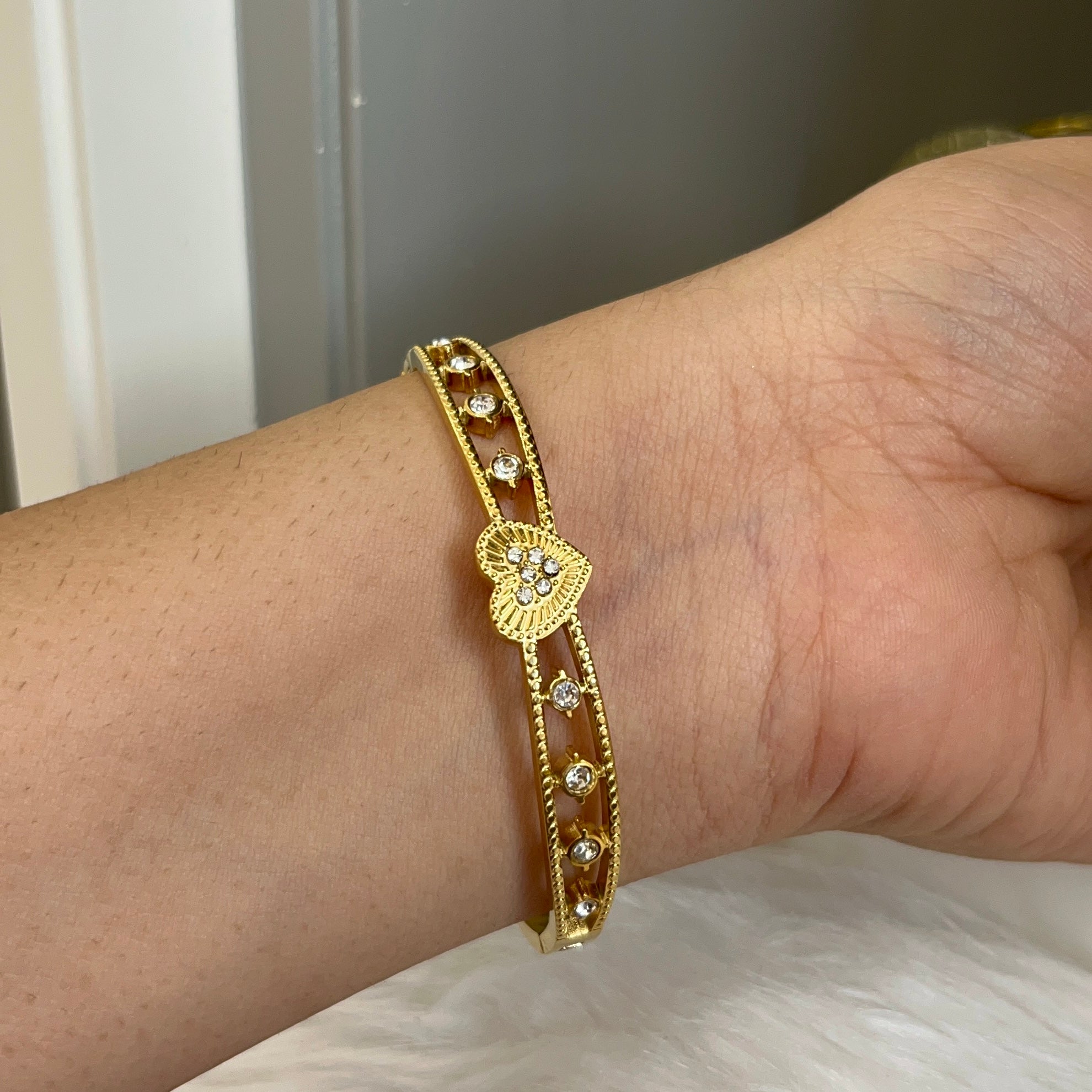 Golden love bracelet