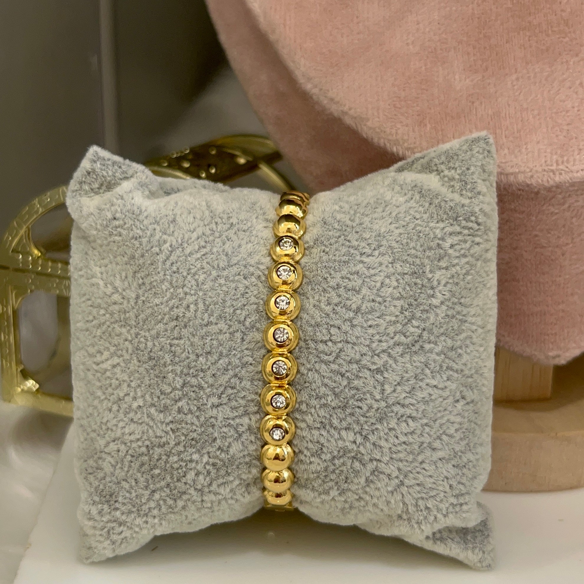Crystal bead bracelet